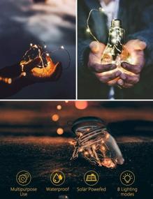 img 2 attached to 🌟 Dream Master Solar Powered String Lights: Waterproof Decorative Starry Lights for Outdoor Patio, Garden, Wedding - 2 Pack