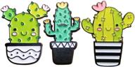 🌵 set of 3 cute cactus enamel pins - 2 adorable cactus girls and 1 cactus guy - 1 inch funny backpack, hat, clothing, and jean pins - charming accessories for cute jewelry logo
