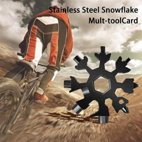 img 2 attached to 🔧 Stainless Steel 18-in-1 Snowflake Multi-Tool Set with Box, Greeting Card, and Compact Instrument