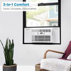 img 3 attached to 🌬️ MIDEA MAW12R1BWT EasyCool Window Air Conditioner - 12000 BTU, Fan, Dehumidifier, LCD Remote, White