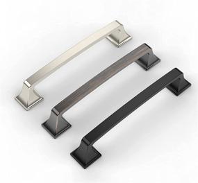 img 2 attached to 🔑 Amerdeco 10 Pack Brushed Satin Nickel Kitchen Cabinet Pulls: Modern Handles for Cupboards & Drawers