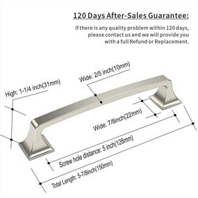 img 1 attached to 🔑 Amerdeco 10 Pack Brushed Satin Nickel Kitchen Cabinet Pulls: Modern Handles for Cupboards & Drawers