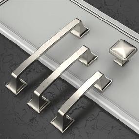 img 3 attached to 🔑 Amerdeco 10 Pack Brushed Satin Nickel Kitchen Cabinet Pulls: Modern Handles for Cupboards & Drawers