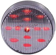 maxxima round led clearance marker 🔴 light - red, clear lens, 2-1/2 inch logo