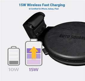 img 3 attached to 🔌 REDBEAN 15W Wireless Car Charger - Adjustable Roller Mount Dashboard Windshield Air Vent Holder for iPhone 13/13 Mini/13 Pro Max /12 Pro, AirPods, Galaxy S21, S10, Note 10 - Qi Fast Charging Supported