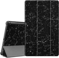 fintie slimshell case for samsung galaxy tab a 10.1 2019 model sm-t510/t515/t517: ultra thin stand cover with constellation design logo