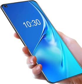 img 4 attached to 📱 OUKITEL C21 4G Cellphone 64GB+4GB Unlocked, 6.4” FHD+ Smartphone with Helio P60, 20MP Selfie Camera, Quad Rear Cameras, 4000mAh Battery, Dual SIM, Face ID & Fingerprint, Blue