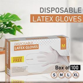 img 3 attached to Powder-Free Extra Large Disposable Latex Gloves (100 Gloves Per Box)