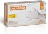 powder-free extra large disposable latex gloves (100 gloves per box) logo