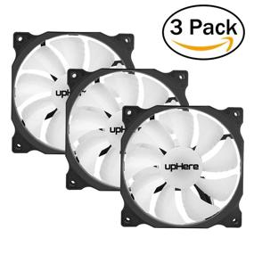 img 2 attached to 🖥️ Enhance Cooling Performance with uphere 3-Pack Long Life Computer Case Fan 120mm - 15LED Blue,15B3-3