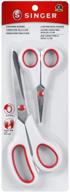 🔪 high-quality singer 3404 scissors - 1-pack, red & white - buy now for effortless cutting! logo