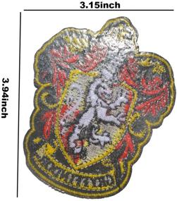 img 2 attached to Gryffindor House Hogwarts Crest Logo Patches Set - ODSP Compatible 🦁 | Iron-On & Sewn Decoration Appliques, Full Color Embroidered | Emblem Badges Signs