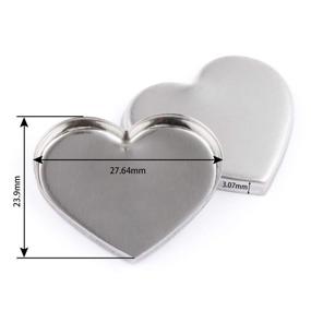 img 2 attached to 💗 Allwon 56 Pack: Magnetic Heart Shape Metal Pans for Magnetic Makeup Palette - Empty Eyeshadow Pans