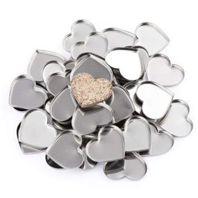 img 3 attached to 💗 Allwon 56 Pack: Magnetic Heart Shape Metal Pans for Magnetic Makeup Palette - Empty Eyeshadow Pans