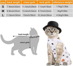 img 2 attached to 🐱 URATOT Cat Recovery Suit: 4-Piece Set for Post-Surgery Healing & Skin Conditions