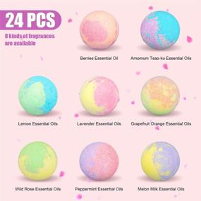 img 3 attached to 🛀 STURME Bath Bombs: Luxurious 24PCS Set Infused with Natural Essential Oils, Shea Butter, Sea Salt - Ideal Bubble Fizzies for Kids and Women at the Perfect SPA Experience