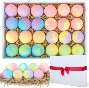 img 4 attached to 🛀 STURME Bath Bombs: Luxurious 24PCS Set Infused with Natural Essential Oils, Shea Butter, Sea Salt - Ideal Bubble Fizzies for Kids and Women at the Perfect SPA Experience