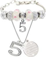 🎁 5th birthday gifts for girls: necklace and bracelet set for 5 year old daughters logo