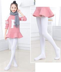 img 1 attached to 🩱 Girls' GOVC Footed Fleece Ballet Leggings - Perfect Legwear for Style and Comfort