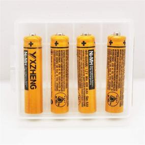 img 2 attached to Pack of 4 AAA 1.2V 630mAh Rechargeable NI-MH Batteries for Panasonic Cordless Phone HHR-65AAABU