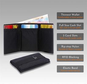 img 3 attached to Ultra Nylon Trifold Wallet Blocking Men's Accessories in Wallets, Card Cases & Money Organizers