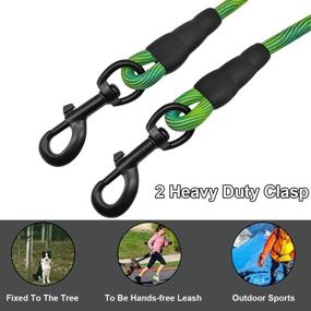 img 3 attached to BTINESFUL 8ft/12ft/20ft/30ft/50ft Dog Tie-Out Check Cord Leash, Long Recall Training Lead Leash - Ideal for Large, Medium, Small Dogs Training, Playing, Camping, Backyard