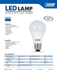 img 3 attached to 💡 FEIT Dimmable 800L Bulbs, Pack of 10