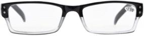 img 2 attached to Eyekepper Reading Glasses-4 Pack Black-Clear Frame: Stylish Two-Tone Reader Eyeglasses for Women and Men