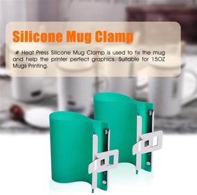 img 1 attached to 🔥 Efficient 15OZ Silicone Mug Clamp for Heat Press: 3D Sublimation Silicone Mug Wrap (2 Pack)