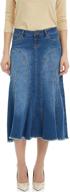 👗 stylish esteez women's denim skirt: flared fashion for women logo