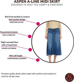 img 2 attached to 👗 Stylish Esteez Women's Denim Skirt: Flared Fashion for Women