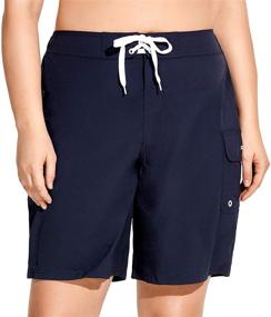 img 4 attached to 🩳 Stay Comfortable and Stylish with SYROKAN Women's Plus Size Swim Board Shorts - Featuring a Convenient Pocket and Quick Dry Technology!