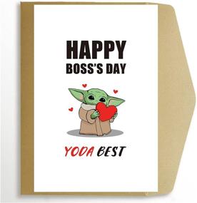 img 4 attached to Cute Yoda Best Card For Boss