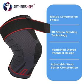 img 1 attached to 🏋️ ArthritisHope Strap Knee Compression Sleeve (7XL) - Ultimate Support for Knee Pain Relief, Running, Weightlifting, Arthritis, Osteoarthritis, Rheumatism - Perfect Fit for Sports, Gym, ACL (Men and Women)