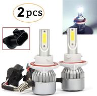 ck formula (pack of 2) h13/9008 led headlight bulb: high & low beam c6 conversion kit - 72w 8500lm 6500k cool white lights logo