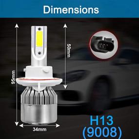 img 1 attached to CK FORMULA (Pack of 2) H13/9008 LED Headlight Bulb: High & Low Beam C6 Conversion Kit - 72W 8500LM 6500K Cool White Lights