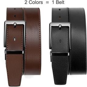 img 2 attached to Chaoren Leather Men's Accessories and Belts: Reversible, Rotatable, Adjustable - No Pull Feature!