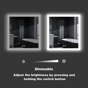 img 2 attached to 🪞 ExBrite LED Bathroom Vanity Mirror: 35 x 35 inch, Anti Fog, Dimmable, Touch Button, Slim Design, 90+ CRI, Waterproof IP44, Vertical and Horizontal Wall Mount