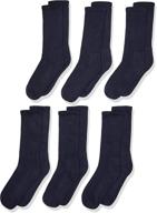 🧦 jefferies socks boys seamless half cushion sport crew socks - 6 pairs for active comfort logo