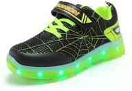 👟 кроссовки bfoel spider light up: модные светодиодные кеды для мальчиков, девочек и малышей - зарядка по usb - идеальный подарок на дни рождения, день благодарения и рождество. логотип