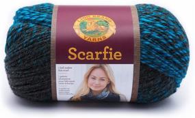 img 3 attached to 🧣 Lion Brand Yarn 826-209 Scarfie Yarn: One Size Charcoal/Aqua - Quality & Style in Every Stitch