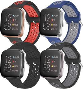 img 1 attached to IHillon Compatible Fitbit Versa Wristbands