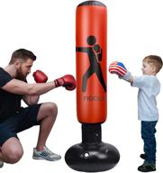 🥊 ultimate kid's fitness: figolo 63inch inflatable punching bag - bounce back boxing, karate, taekwondo, speed training - includes air pump логотип