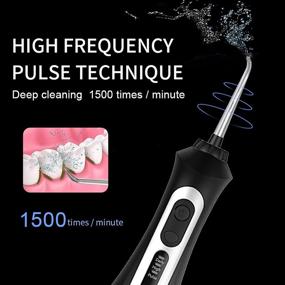 img 2 attached to 💦 SEAGO Water Flosser Professional Water Pick Teeth Cleaner - 3 Modes, 5 Jet Tips, IPX7 Waterproof, Rechargeable Dental Oral Irrigator for Dental Care - Portable for Home & Travel (Black)