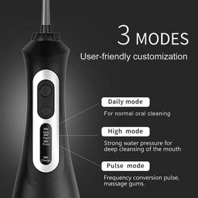 img 3 attached to 💦 SEAGO Water Flosser Professional Water Pick Teeth Cleaner - 3 Modes, 5 Jet Tips, IPX7 Waterproof, Rechargeable Dental Oral Irrigator for Dental Care - Portable for Home & Travel (Black)