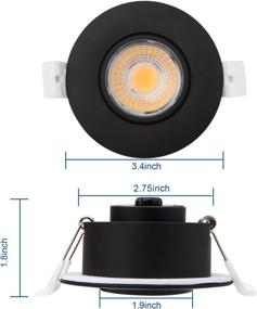 img 3 attached to 🌟 Energy Star Approved IC Rated Gimbal LED Downlight, 3 Inch, 8W, 700 Lumens, Adjustable Recessed Light (1Pack, 2700K Soft Warm White, Black Finish)