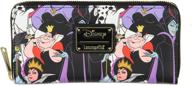 👑 exclusive loungefly disney villains allover print zip around wallet: a stylish and functional must-have! logo