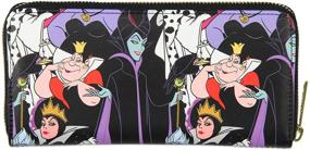 img 1 attached to 👑 Exclusive Loungefly Disney Villains Allover Print Zip Around Wallet: A Stylish and Functional Must-Have!