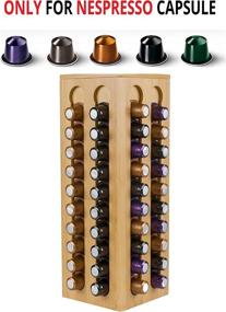 img 3 attached to BAMBOO LAND 360-degrees Rotatory K-Cup Holder: Organize and Store 80 Nespresso and Espresso Capsules with Extra Space