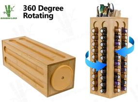 img 1 attached to BAMBOO LAND 360-degrees Rotatory K-Cup Holder: Organize and Store 80 Nespresso and Espresso Capsules with Extra Space